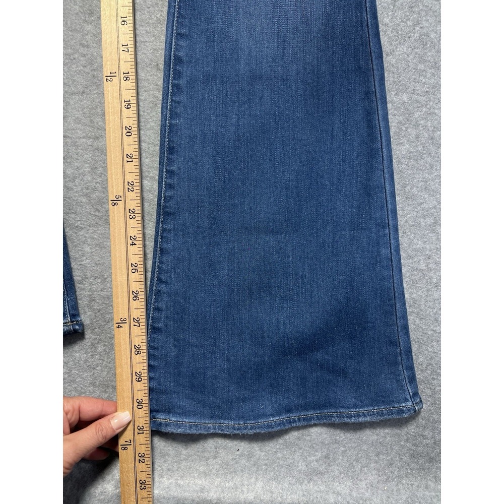 Paige High Rise Bell Canyon Flare Jeans Size33 Women's Light Blue Stretch NWT - Picture 2 of 7